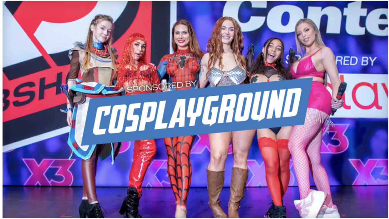Marina Valmont Ready to Rock X3 at Cosplayground & XBIZ Awards Red